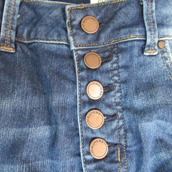 M Jeans Maurice Womens Size 4 Blue Button Fly Straight High Rise Med Wash NWT - Picture 4 of 14